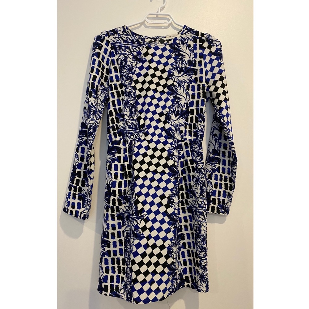 Everly Black and Blue Paisley Dress